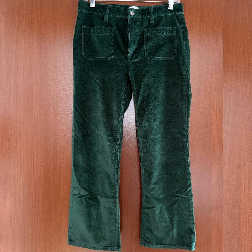 J Crew Billie Demi-boot Crop Jean Green Velvet 29